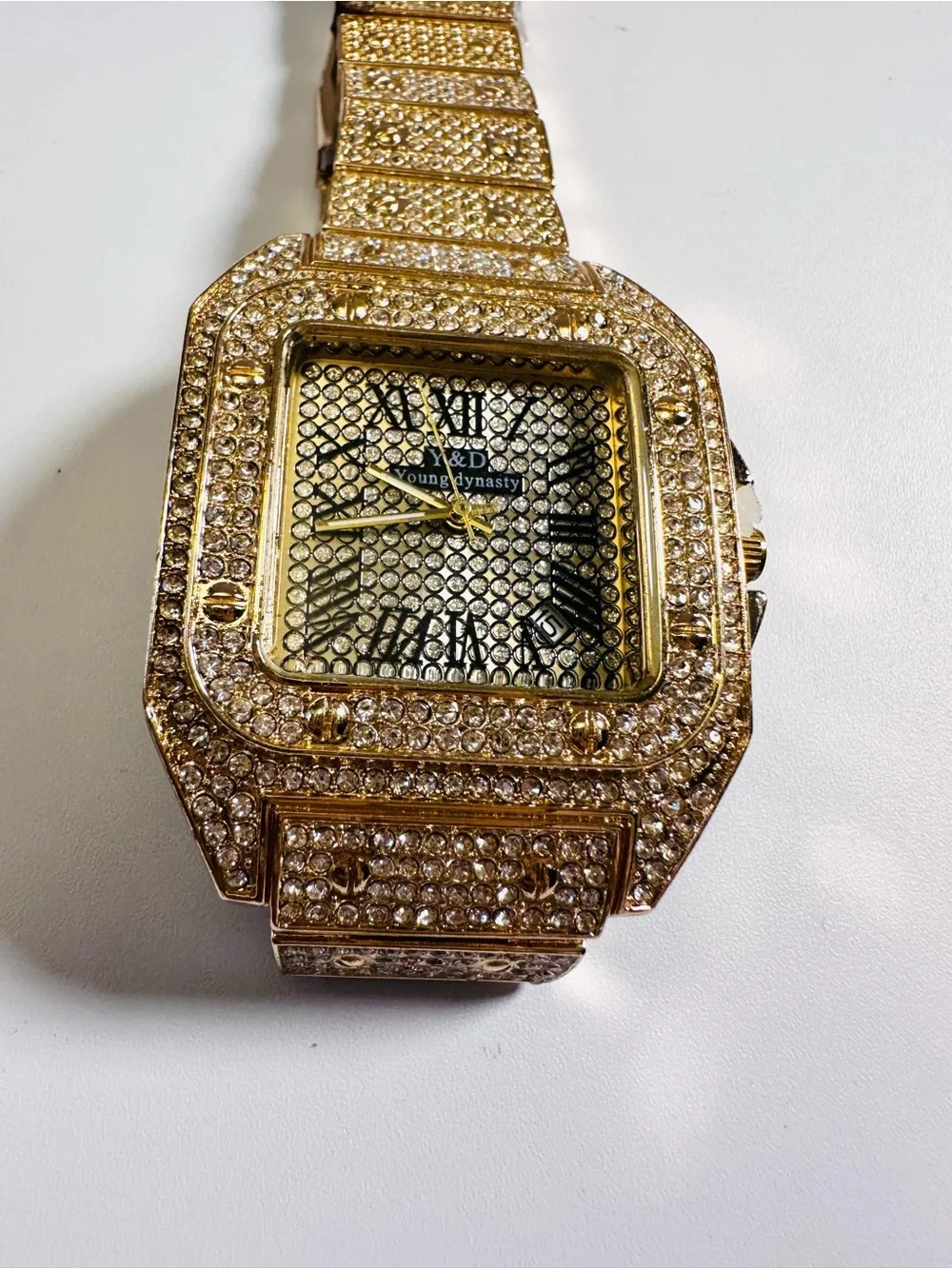 NEW Young Dynasty Street Hip Hop Bling Mens/Unisex Watch Sz 8